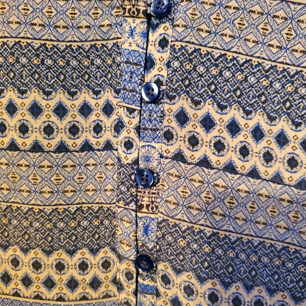 Kim Rogers Blue & Gray Shirt Dress - Picture 5 of 6